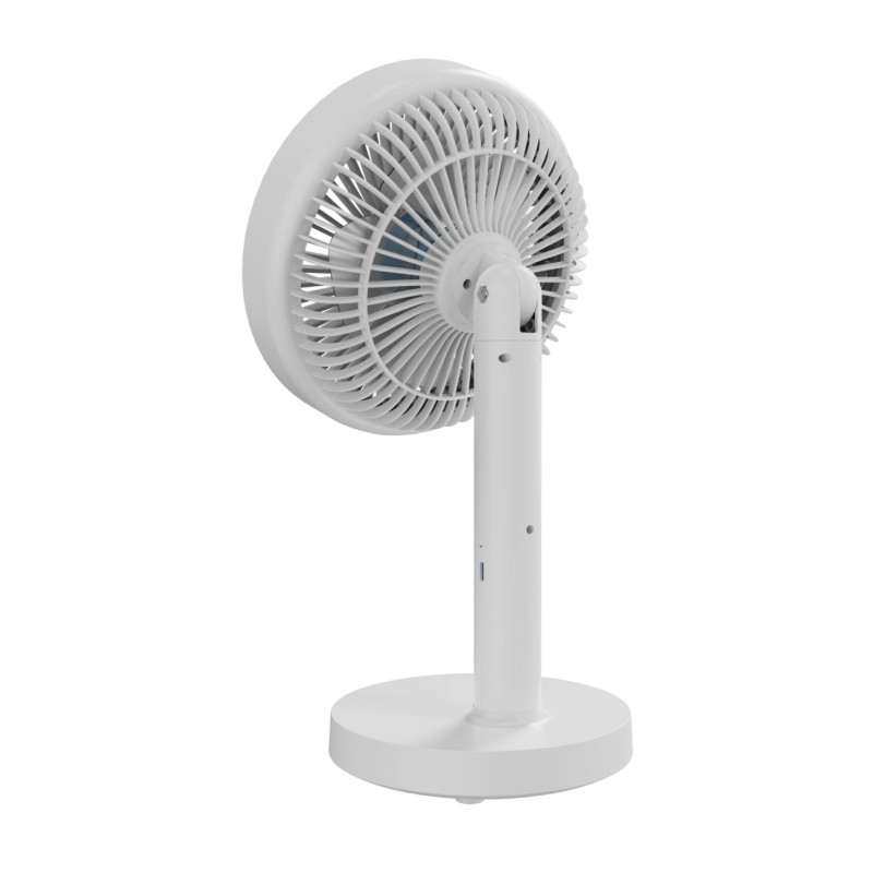 FELLOWES - Platinet PRDF0576 stolný ventilátor 12,5 cm, odnímateľná základňa, akumulátor 1800 mAh, biela-šedá