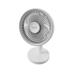 FELLOWES - Platinet PRDF0576 stolný ventilátor 12,5 cm, odnímateľná základňa, akumulátor 1800 mAh, biela-šedá