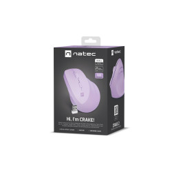 Bezdrôtová vertikálna myš Natec CRAKE 2/Optická/2 400 DPI/USB+BT/Levan/Vertikálna/Optická/Pre pravák