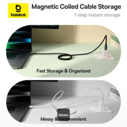 NONAME - Baseus dátový magnetický kábel Tungsten Gold USB-C/USB-C 1m 100W černý