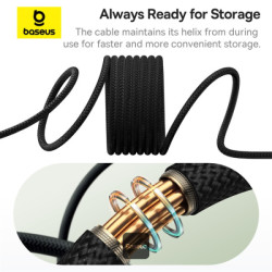 NONAME - Baseus dátový magnetický kábel Tungsten Gold USB-C/USB-C 1m 100W černý