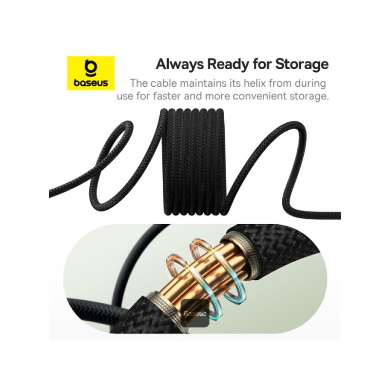 NONAME - Baseus dátový magnetický kábel Tungsten Gold USB-C/USB-C 1m 100W černý