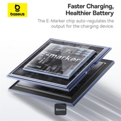 NONAME - Baseus dátový magnetický kábel Tungsten Gold USB-C/USB-C 1m 100W černý