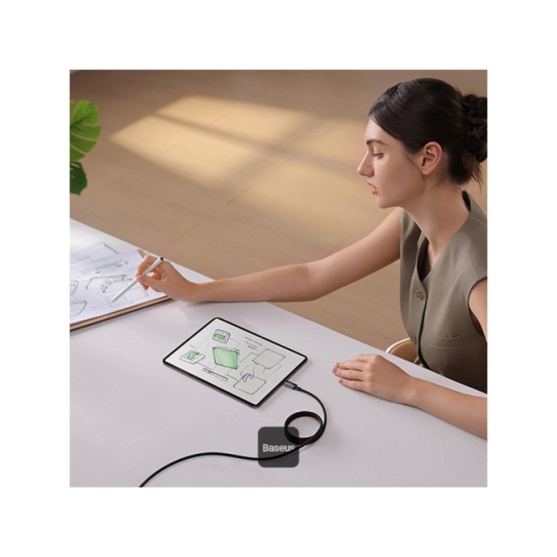 NONAME - Baseus dátový magnetický kábel Tungsten Gold USB-C/USB-C 1m 100W černý