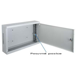 Datacom 19'' rozvádzač 2U 540/350/120mm plech.WALL2