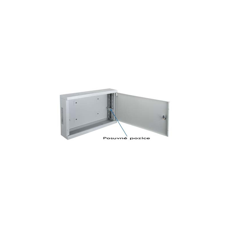 Datacom 19'' rozvádzač 2U 540/350/120mm plech.WALL2