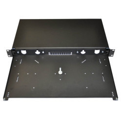 OEM - 19'' Optická vana 24xST čierna, aret. plast. klipom