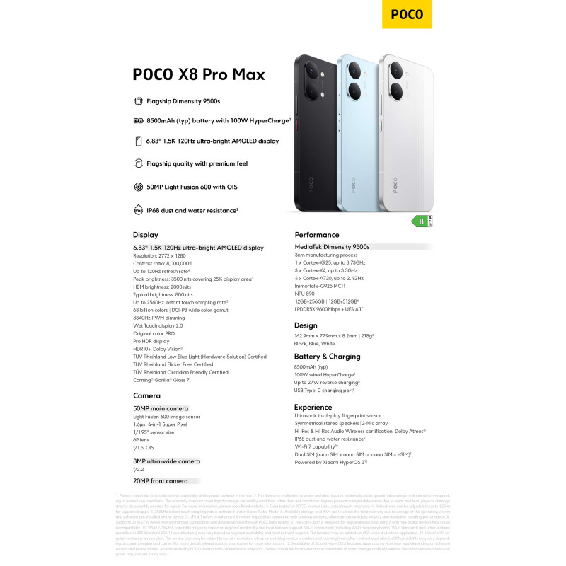 POCO X8 Pre Max/12GB/512GB/Blue