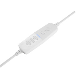 Herné slúchadlá s mikrofónom Genesis NEON 764/7.1/USB/Drôt/Stand/Biela