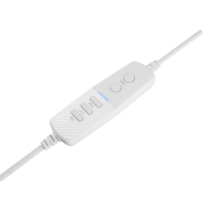 Herné slúchadlá s mikrofónom Genesis NEON 764/7.1/USB/Drôt/Stand/Biela