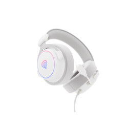 Herné slúchadlá s mikrofónom Genesis NEON 764/7.1/USB/Drôt/Stand/Biela