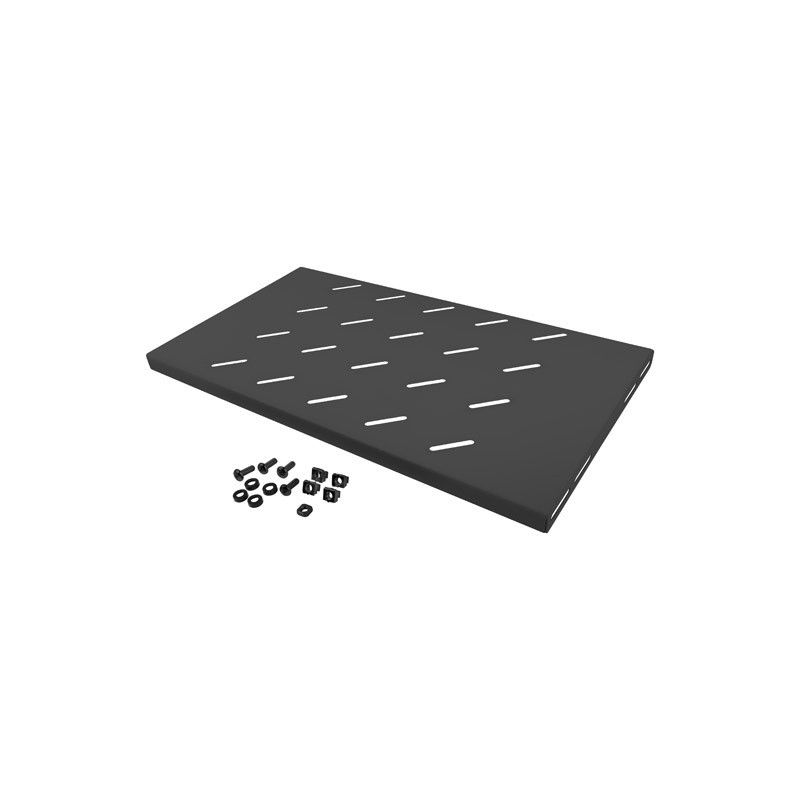 LANBERG 19'' PEVNÁ POLICA 1U/486X270MM MAX. NOSNOSŤ DO 120 KG ČIERNA
