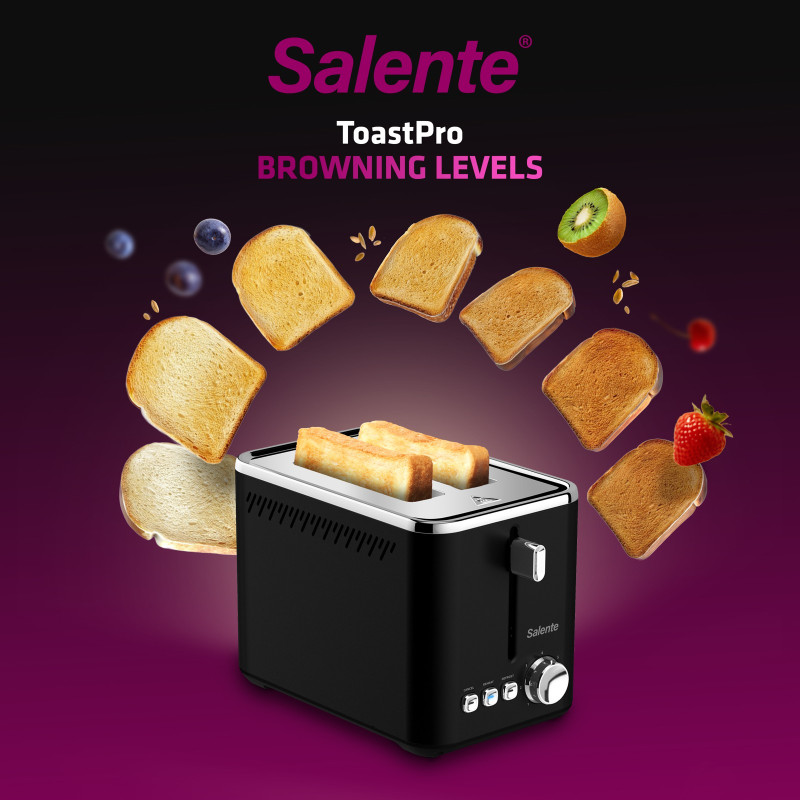 Salente ToastPro, topinkovač, nerez, čierny