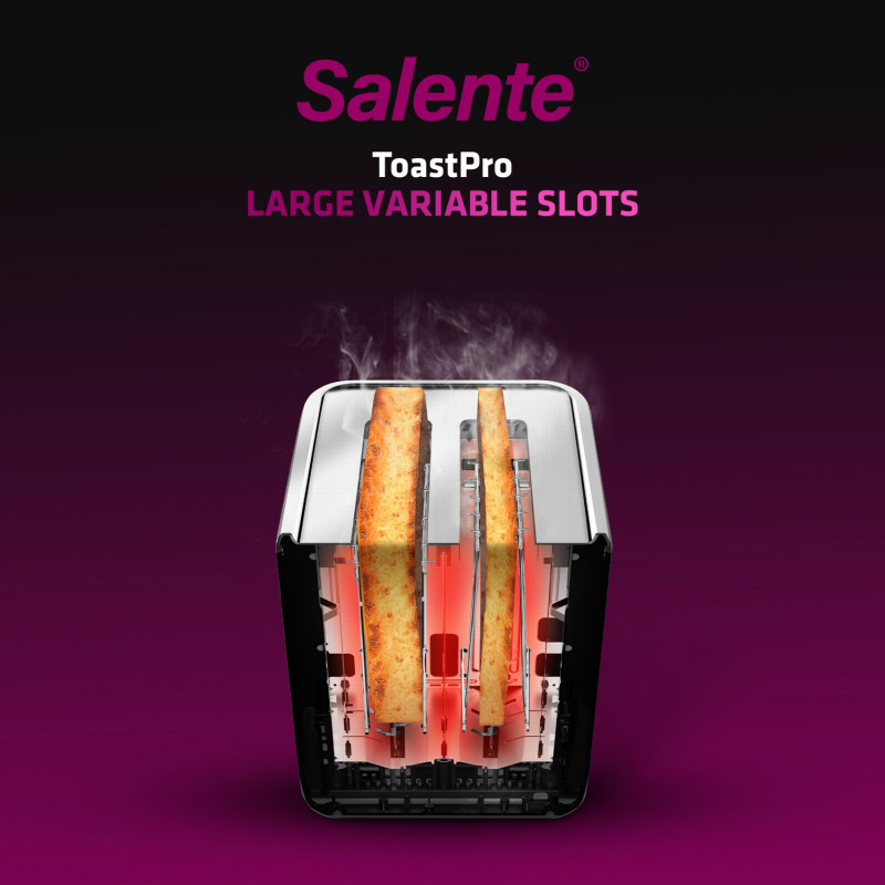 Salente ToastPro, topinkovač, nerez, čierny