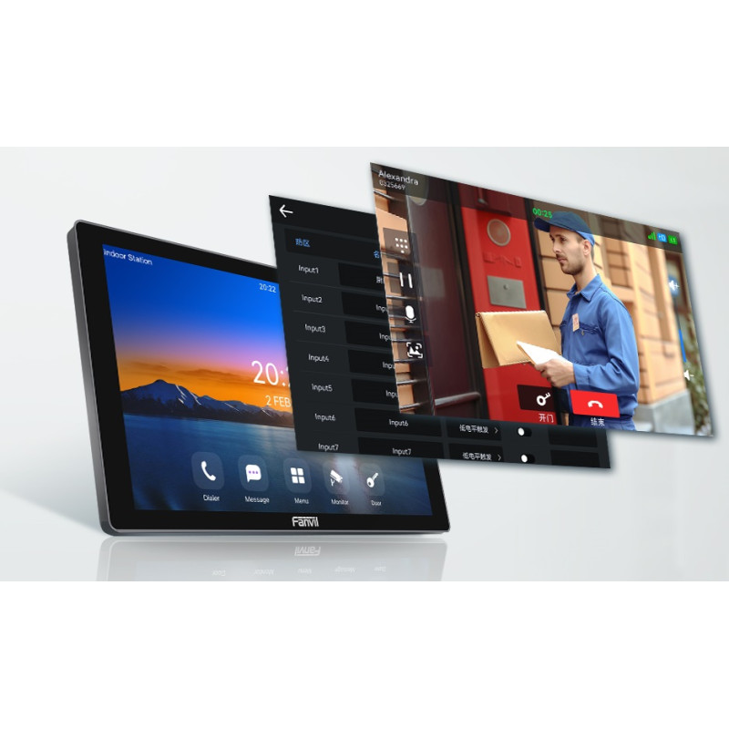GRANDSTREAM - Fanvil i506W SIP vnútorná dotyková stanica, 10,1'', Wi-Fi, PoE, 1080p