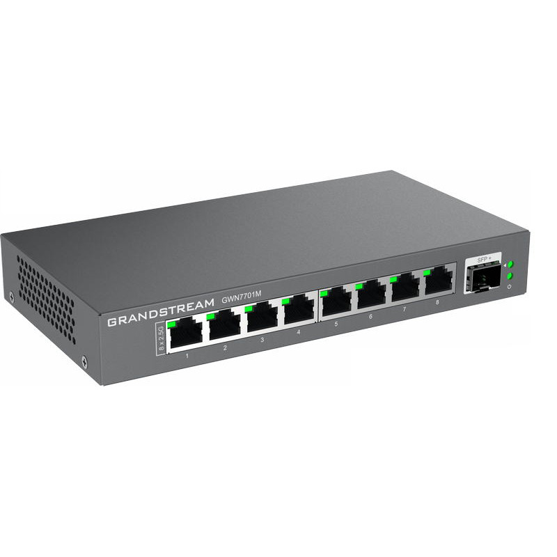 Grandstream GWN7701M Unmanaged Network Switch 8x2,5Gb portov / 1 SFP+