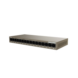 Tenda TEG1016M 16-port Gigabit Switch, 16x 10/100/1000 Mb/s, Fanless, MAC 8K, napájanie AC/DC, aj múr