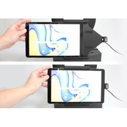BRODIT - Ford držiak do auta pre Samsung Galaxy Tab A 10.5 SM-T590/SM-T595d bez obalu, so skrytým nabíjaním