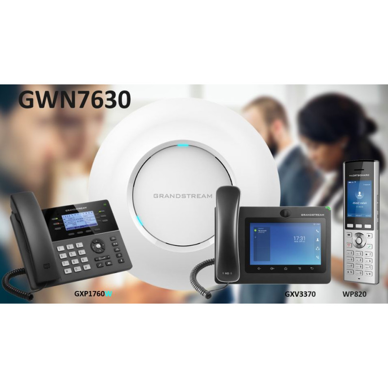 Grandstream GWN7630, AP, 802,11 ac, dual band 4x4: 4, 16 SSDI, 200+ konk. WiFi klientov, signál 175m, P