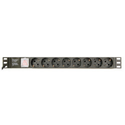 Gembird PDU 8 schucko, 1U, 16 A, 3m