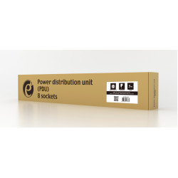 Gembird PDU 8 schucko, 1U, 16 A, 3m