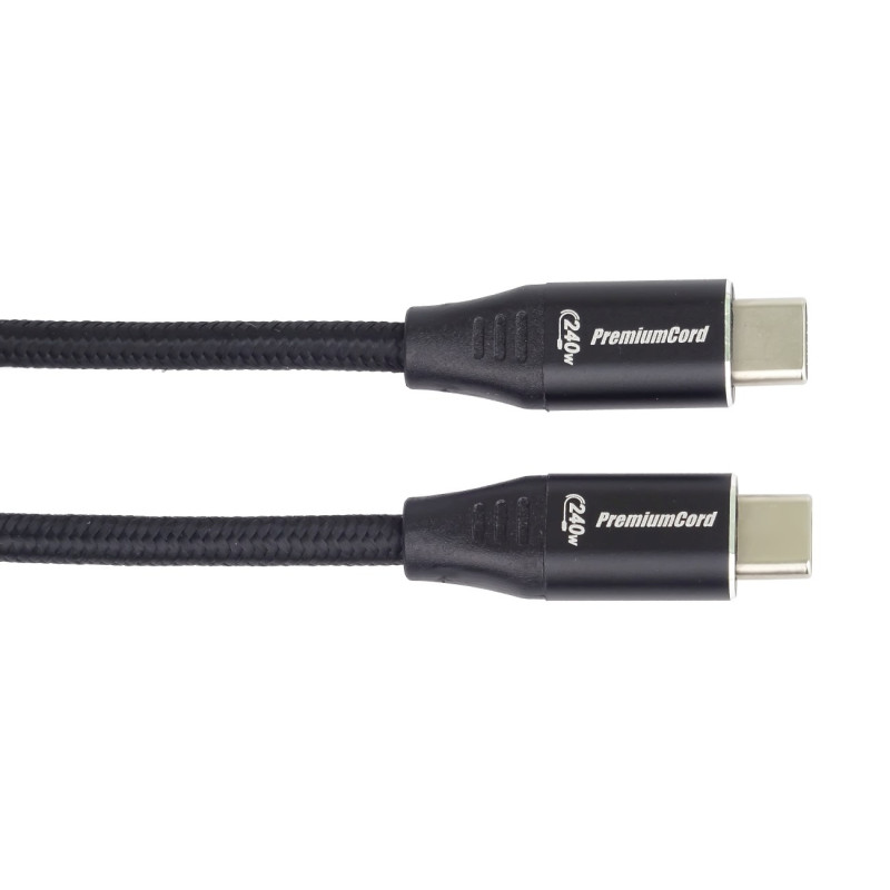 PremiumCord Kabel USB-C M/M, 240 W 480 MBps, 0,5 m