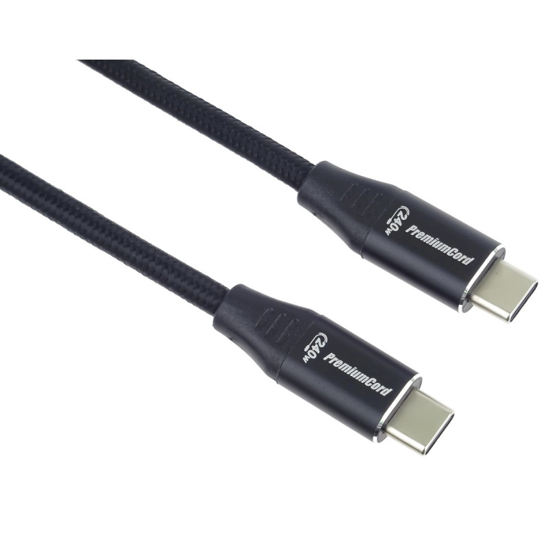 PremiumCord Kabel USB-C M/M, 240 W 480 MBps, 0,5 m