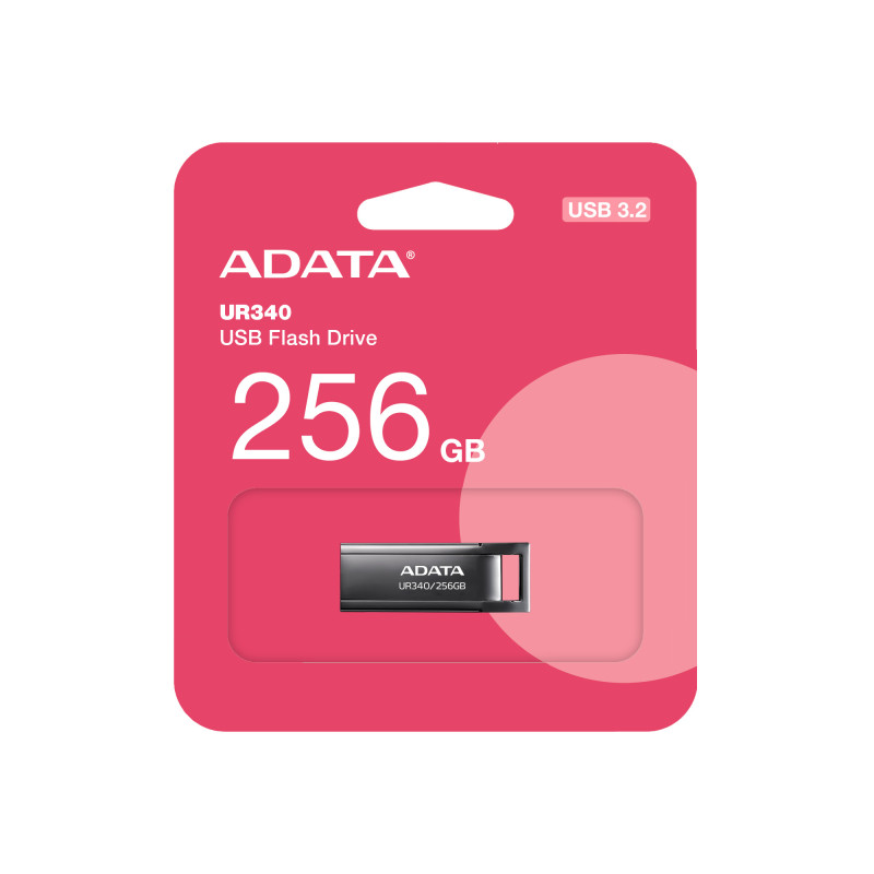 ADATA UR340/256GB/USB 3.2/USB-A/Čierna