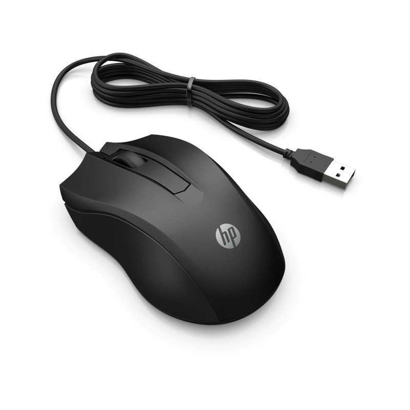 HP 100/Kancelárska/Optická/1 600 DPI/Drôtová USB/Čierna