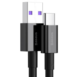 NONAME - Baseus dátový kábel Superior USB-C 1m 6A 66W černý