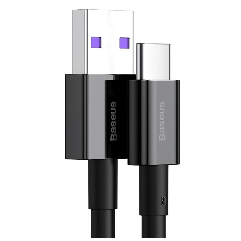 NONAME - Baseus dátový kábel Superior USB-C 1m 6A 66W černý