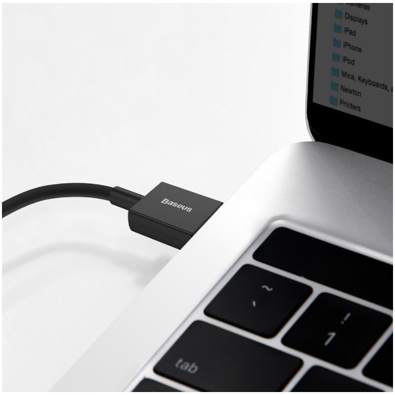 NONAME - Baseus dátový kábel Superior USB-C 1m 6A 66W černý