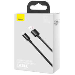NONAME - Baseus dátový kábel Superior USB-C 1m 6A 66W černý