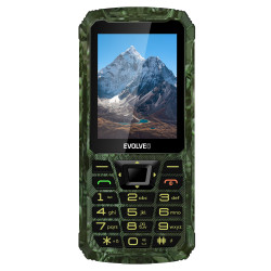 EVOLVEO StrongPhone Z6, IP68 odolný Dual SIM telefón, 2,8'' LCD, 4000mAh, Powerbanka, lovec. kamufláž