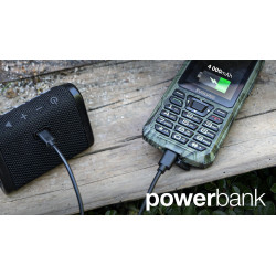 EVOLVEO StrongPhone Z6, IP68 odolný Dual SIM telefón, 2,8'' LCD, 4000mAh, Powerbanka, lovec. kamufláž