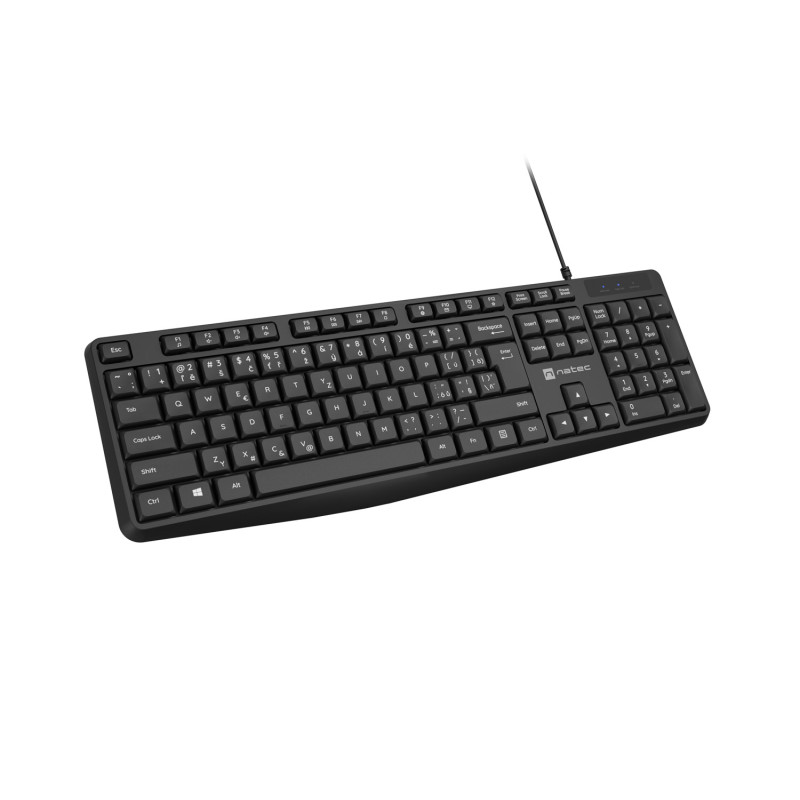 Natec klávesnica Nautilus 2/Drôtová USB/ CZ- SK layout/Čierna