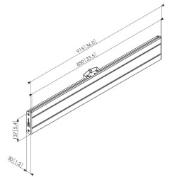 VOGELS - Vogel´s vodor. úchyt Connect-it PFB 3409, 915mm, striebra