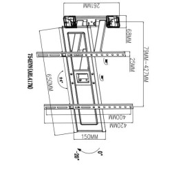 TB TOUCH - TB TV wall mount 37-70'', 35kg, max VESA 600x400