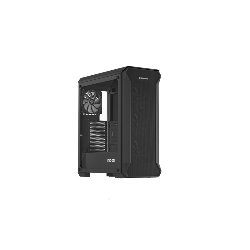 Počítačová skriňa Genesis IRID 505 ARGB V2/Midi Tower/Transpar./Čierna