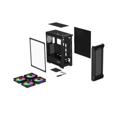 Počítačová skriňa Genesis IRID 505 ARGB V2/Midi Tower/Transpar./Čierna