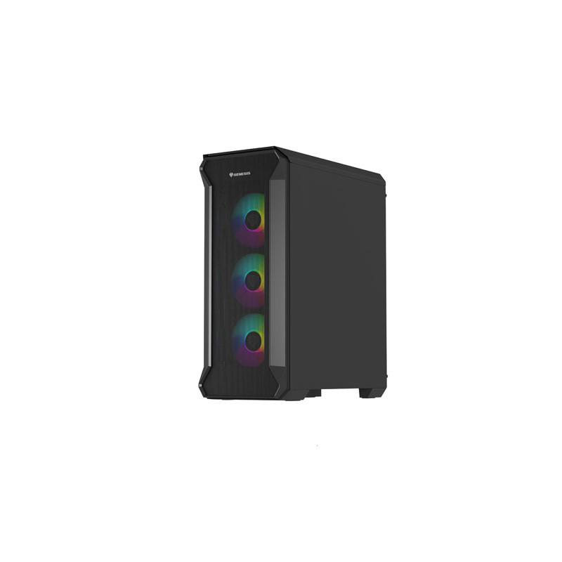 Počítačová skriňa Genesis IRID 505 ARGB V2/Midi Tower/Transpar./Čierna