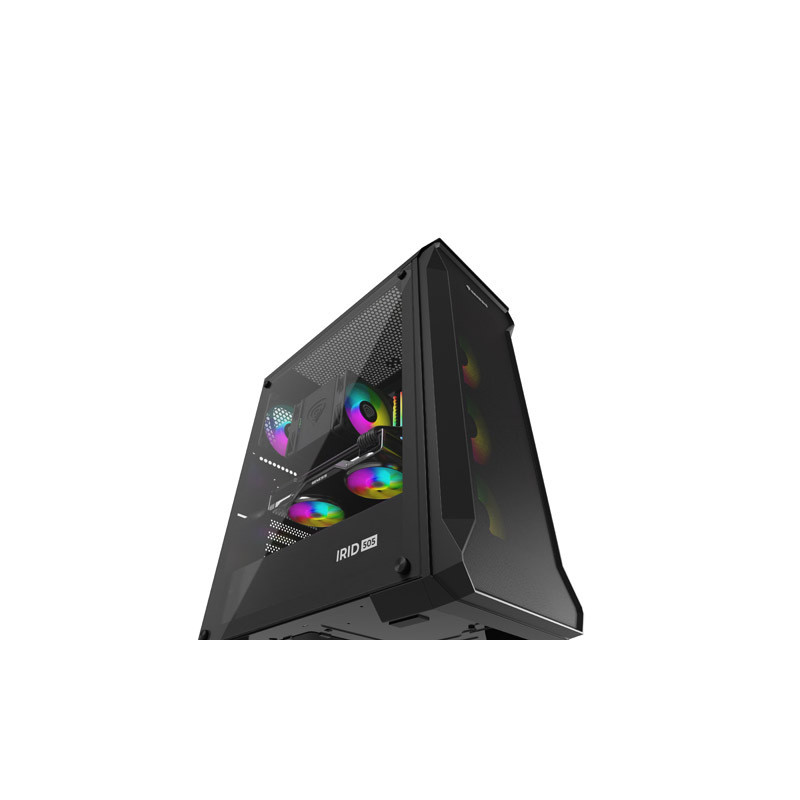 Počítačová skriňa Genesis IRID 505 ARGB V2/Midi Tower/Transpar./Čierna