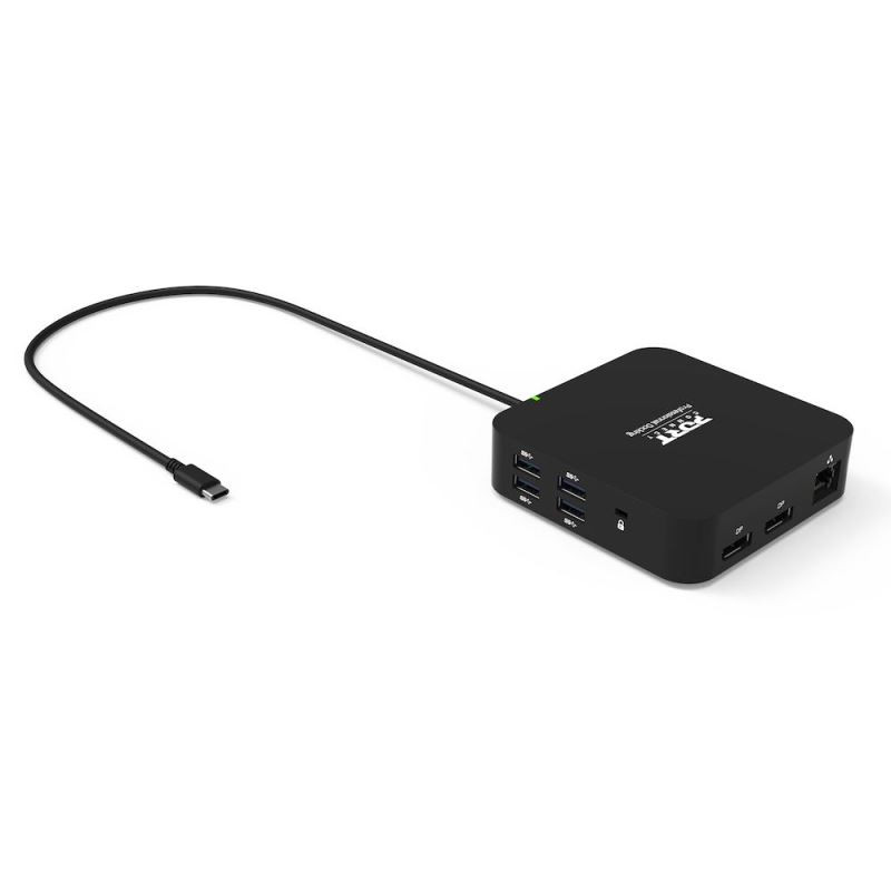 NONAME - PORT CONNECT USB-C Dokovacia stanica 10v1, 2x4K Display Port, 5x USB-A, USB-C 85W PD, Ethernet, SD