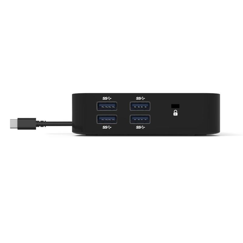 NONAME - PORT CONNECT USB-C Dokovacia stanica 10v1, 2x4K Display Port, 5x USB-A, USB-C 85W PD, Ethernet, SD