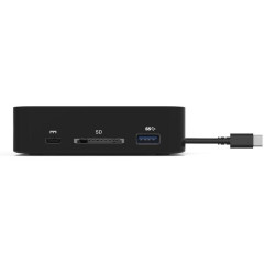 NONAME - PORT CONNECT USB-C Dokovacia stanica 10v1, 2x4K Display Port, 5x USB-A, USB-C 85W PD, Ethernet, SD