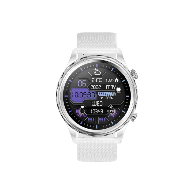 CARNEO Queen HR+/44mm/Silver/Šport Band/White