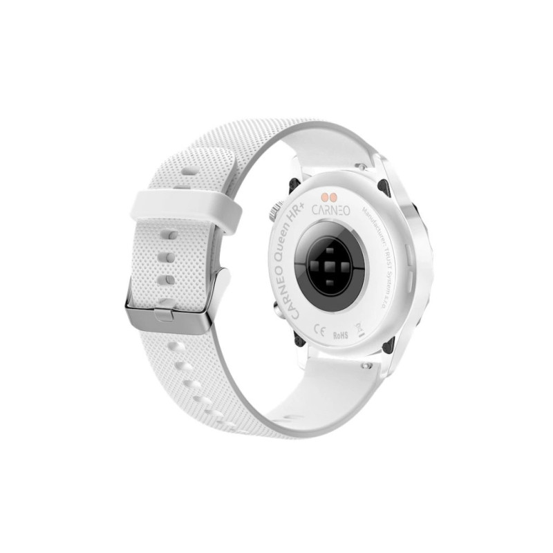 CARNEO Queen HR+/44mm/Silver/Šport Band/White