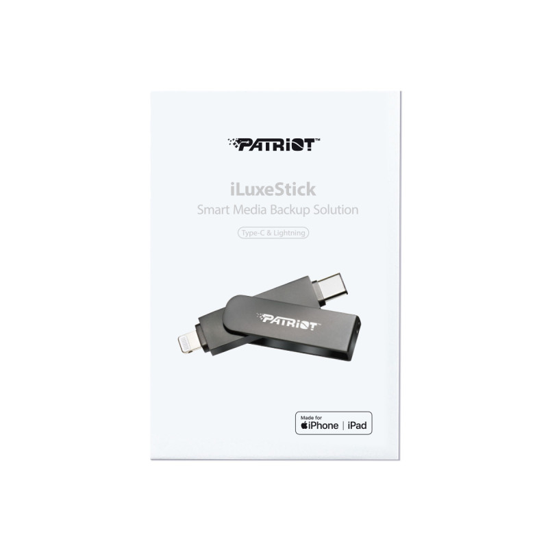 Patriot iLuxe Stick C MFi/1TB/USB 3.2/Lightning + USB-C/Čierna
