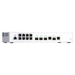 QNAP riadený switch QSW-M408-2C (12portov: 8x Gigabit port + 4x 10G SFP+ /2x 10GbE kombo porty)