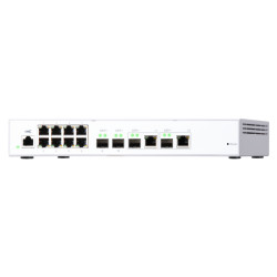 QNAP riadený switch QSW-M408-2C (12portov: 8x Gigabit port + 4x 10G SFP+ /2x 10GbE kombo porty)